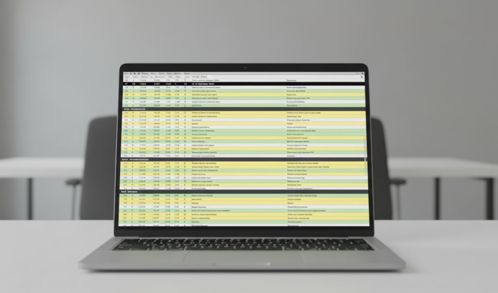 Digitaler Drehplan in einer Produktionssoftware zur Planung von Drehtagen
